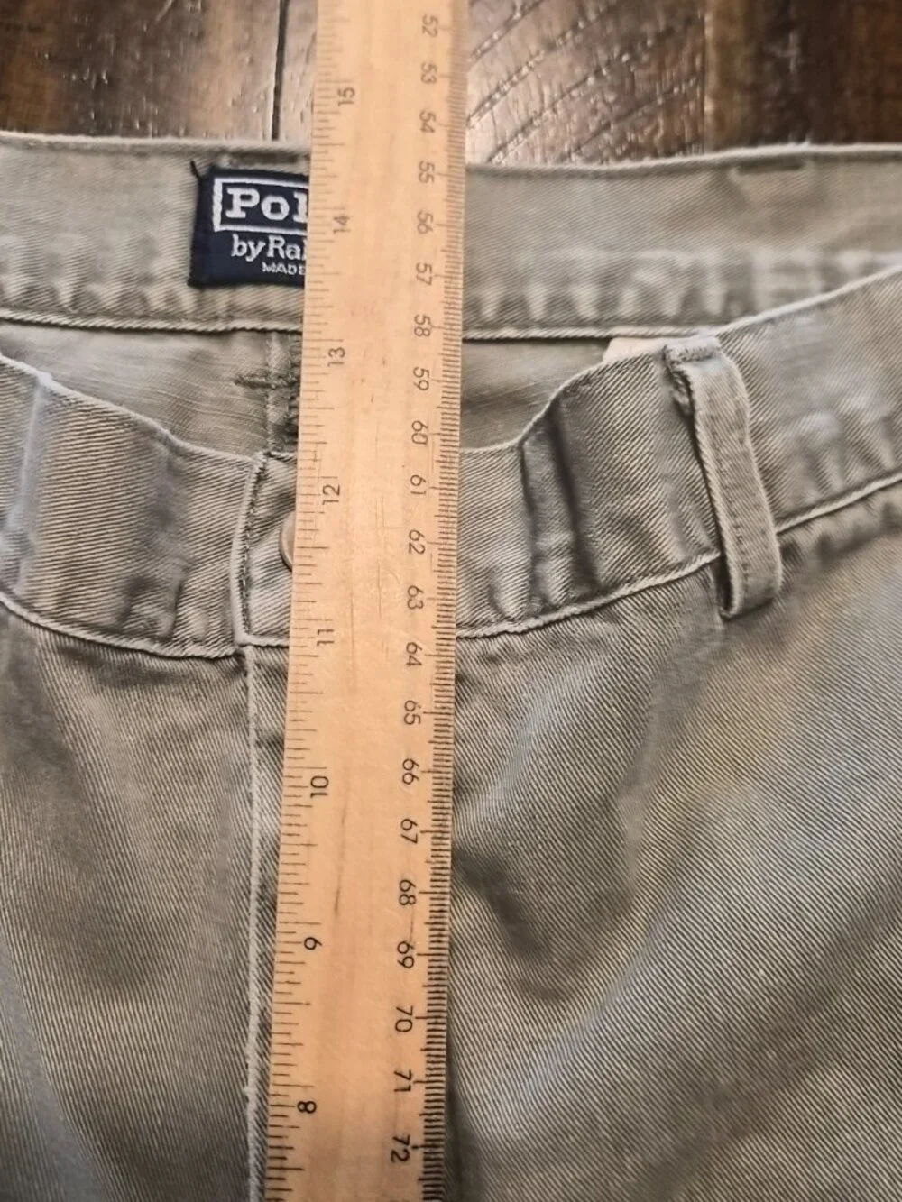 Vintage Polo Ralph Lauren Mens Chino Pants 34x30 Gray Made in USA No Button G769
